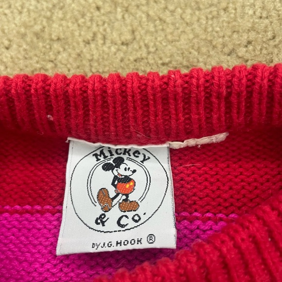 Disney Mickey & Co. Minnie Mouse vintage Pink and Red Sweater - Picture 4 of 9